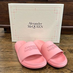 Pastel punk Pool slides by Alexander McQueen